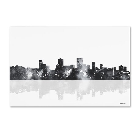 Trademark Fine Art Marlene Watson 'Anchorage Alaska Skyline BG-1' Canvas Art, 12x19 MW0113-C1219GG